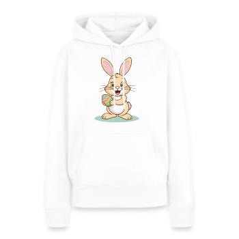Osterhase - Frauen Premium Bio Hoodie - Weiß - Vorne - Julia (174cm)