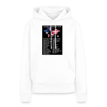 US World Domination Tour - Frauen Premium Bio Hoodie - Weiß - Vorne - Julia (174cm)