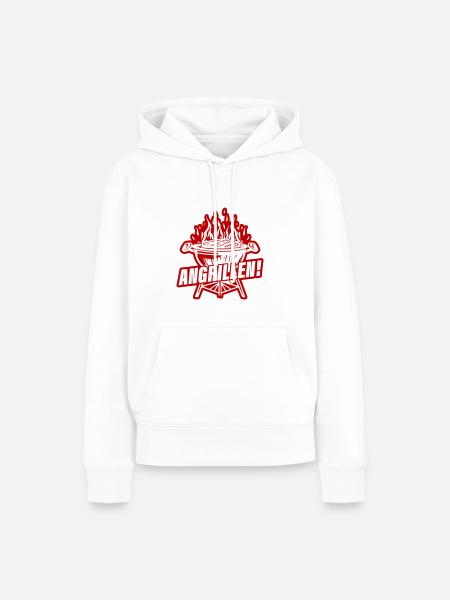 Angrillen Grillen Grill - Frauen Premium Bio Hoodie - Weiß