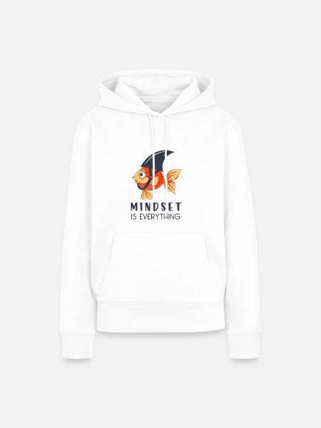 Mindset Motivation Erfolg - Frauen Premium Bio Hoodie - Weiß