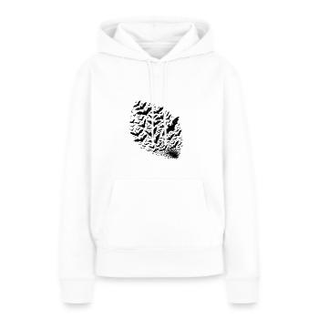 Chauves-souris volantes en tant que grand essaim - Sweat à capuche Premium bio Femme - blanc - Devant - Julia (174cm)