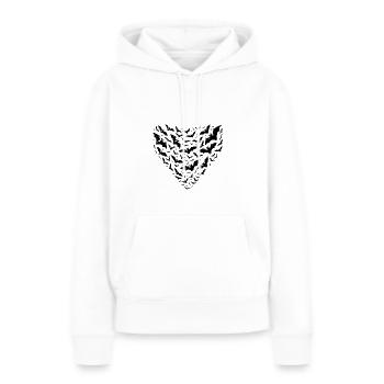 Chauves-souris volantes élégantes en essaim la nuit - Sweat à capuche Premium bio Femme - blanc - Devant - Julia (174cm)