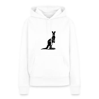 Silhouette d’animal sauvage avec pose typique de kangourou - Sweat à capuche Premium bio Femme - blanc - Devant - Julia (174cm)
