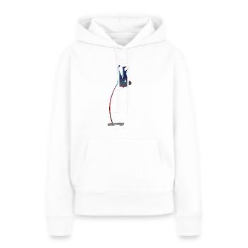 Terrain de sport de saut - Sweat à capuche Premium bio Femme - blanc - Devant - Julia (174cm)