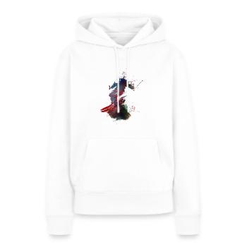 ski sport d'hiver - Sweat à capuche Premium bio Femme - blanc - Devant - Julia (174cm)