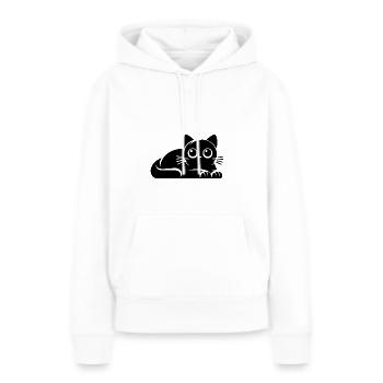 Ich war das nicht Katzen Blick - Frauen Premium Bio Hoodie - Weiß - Vorne - Julia (174cm)