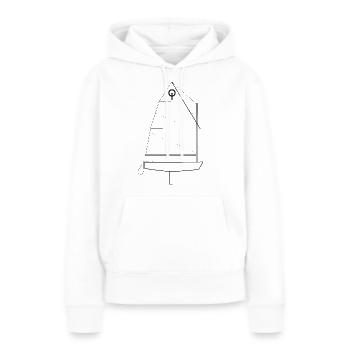 Optimist Riss - Frauen Premium Bio Hoodie - Weiß - Vorne - Julia (174cm)