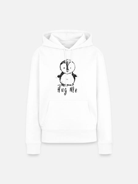 Hug Me Pinguin - Pinguine - Königspinguin - Comic - Frauen Premium Bio Hoodie - Weiß