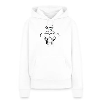 Alpha Taurus Deluxe - Frauen Premium Bio Hoodie - Weiß - Vorne - Julia (174cm)