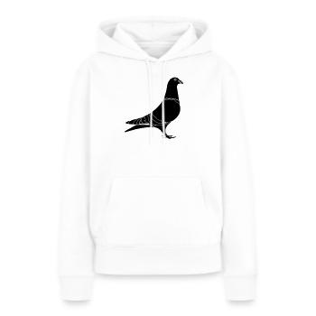 Brieftaube Schatten - Frauen Premium Bio Hoodie - Weiß - Vorne - Julia (174cm)