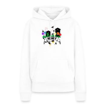 Honig Gewächshäuser Honig Banner - Frauen Premium Bio Hoodie - Weiß - Vorne - Julia (174cm)