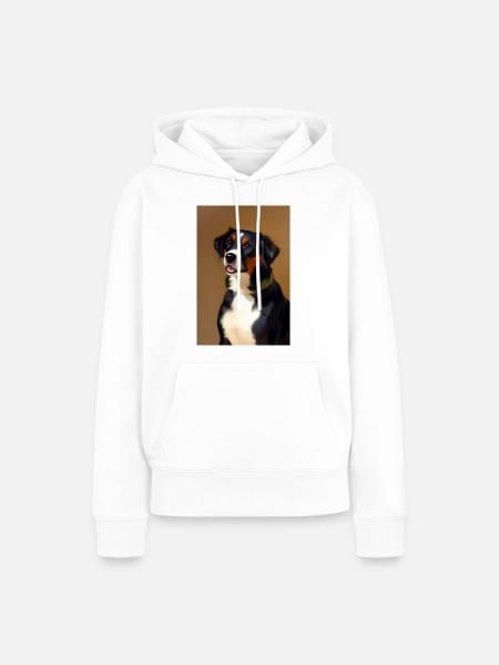 Hunde Bild - Frauen Premium Bio Hoodie - Weiß