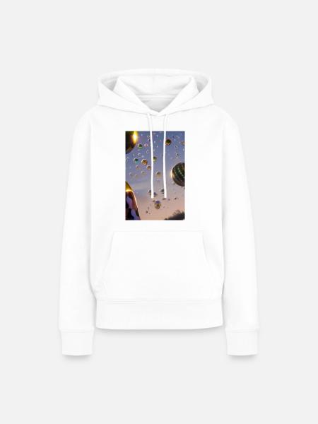 Bunte Seifenblase - Frauen Premium Bio Hoodie - Weiß