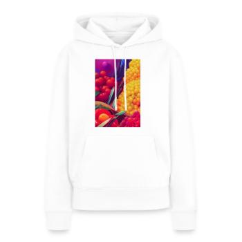 Früchte - Frauen Premium Bio Hoodie - Weiß - Vorne - Julia (174cm)
