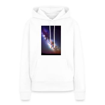 Weltall und Planeten - Frauen Premium Bio Hoodie - Weiß - Vorne - Julia (174cm)