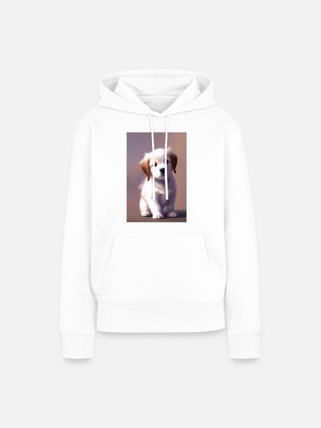 Baby Hund - Frauen Premium Bio Hoodie - Weiß