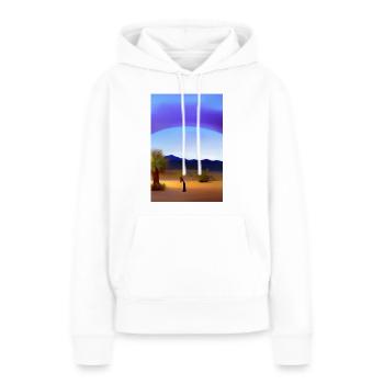 Arabische Wüste - Frauen Premium Bio Hoodie - Weiß - Vorne - Julia (174cm)