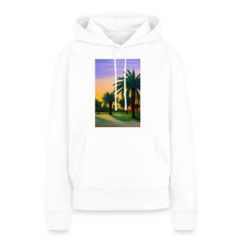 Arabische Wüste - Frauen Premium Bio Hoodie - Weiß - Vorne - Julia (174cm)