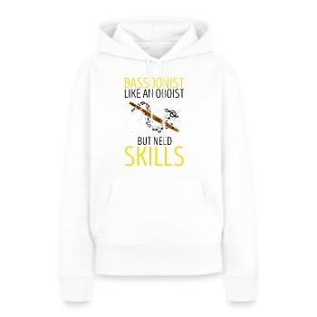 Orchester und Holzblasinstrument - Frauen Premium Bio Hoodie - Weiß - Vorne - Julia (174cm)