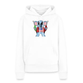 Préposé à la station-service Station d’essence Koala - Sweat à capuche Premium bio Femme - blanc - Devant - Julia (174cm)