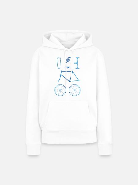 Fahrrad - Frauen Premium Bio Hoodie - Weiß