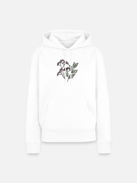 Blätter und Beeren - Frauen Premium Bio Hoodie - Weiß