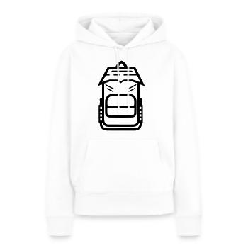 Rucksack - Frauen Premium Bio Hoodie - Weiß - Vorne - Julia (174cm)