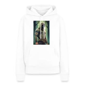 Hommes de la forêt - Sweat à capuche Premium bio Femme - blanc - Devant - Julia (174cm)