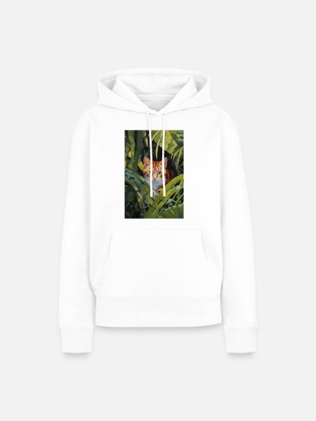 Niedliche rotbraune Katze Illustration - Frauen Premium Bio Hoodie - Weiß