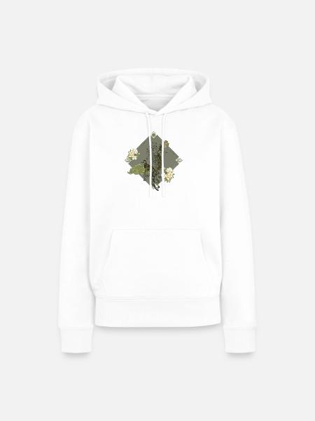 Einzigartige Fantasy-Vögel - Frauen Premium Bio Hoodie - Weiß