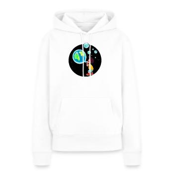 Planet Erde - Frauen Premium Bio Hoodie - Weiß - Vorne - Julia (174cm)