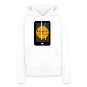 Grafik- und Webdesignerin - Frauen Premium Bio Hoodie - Weiß - Vorne - Julia (174cm)