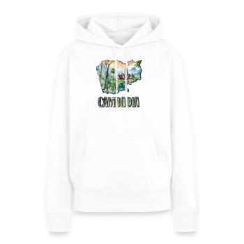 Aquarell Landkarte Kambodscha - Frauen Premium Bio Hoodie - Weiß - Vorne - Julia (174cm)