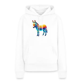 Esel-Maultier - Frauen Premium Bio Hoodie - Weiß - Vorne - Julia (174cm)
