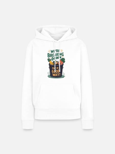 Breaking Down Compost - Frauen Premium Bio Hoodie - Weiß