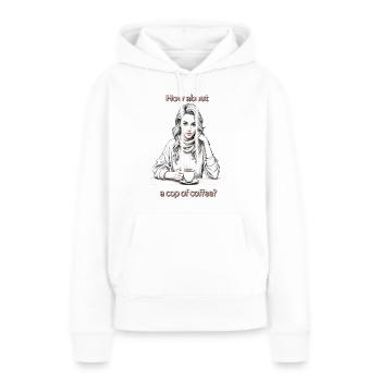 How about a cup of coffee? - Women’s Premium Organic Hoodie - white - Front - Julia (174cm)