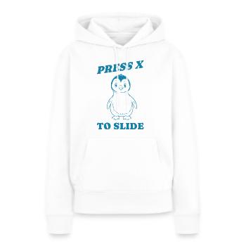 press x to slide Geschenk - Frauen Premium Bio Hoodie - Weiß - Vorne - Julia (174cm)