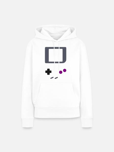 retro game on - Frauen Premium Bio Hoodie - Weiß