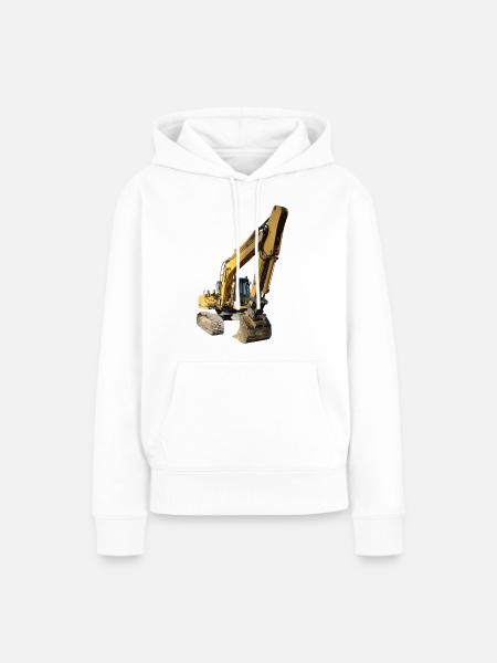 Kettenbagger - Frauen Premium Bio Hoodie - Weiß