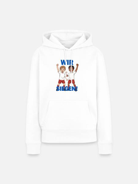 Gemeinschaftsgeist Kinder Design - Frauen Premium Bio Hoodie - Weiß