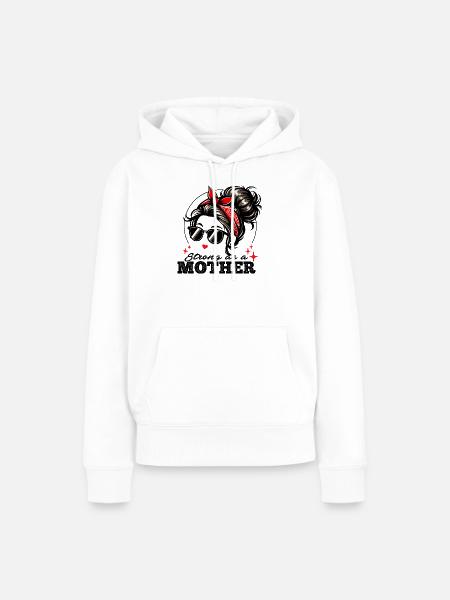 Retro-Bandana und stylische Brille - Frauen Premium Bio Hoodie - Weiß