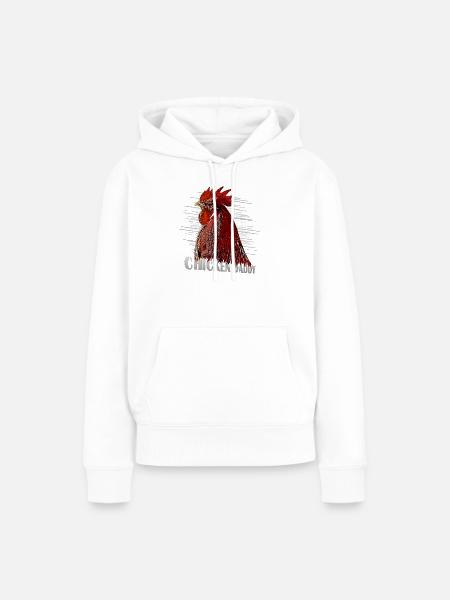 Hühner Fans - Hahn - Gockel - ChickenDaddy - Frauen Premium Bio Hoodie - Weiß