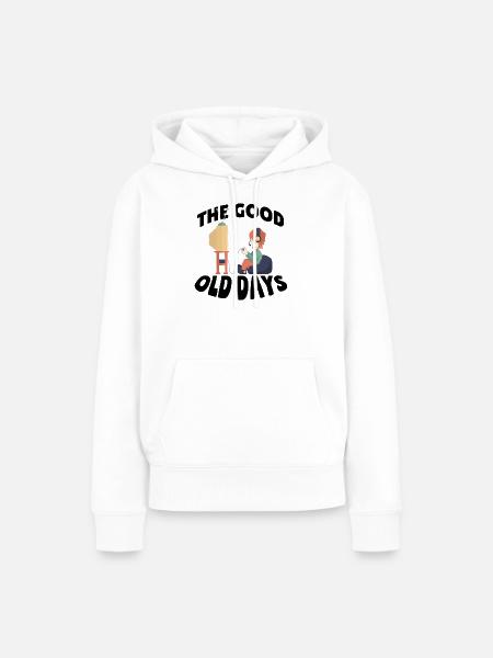Die guten alten Zeiten - Frauen Premium Bio Hoodie - Weiß