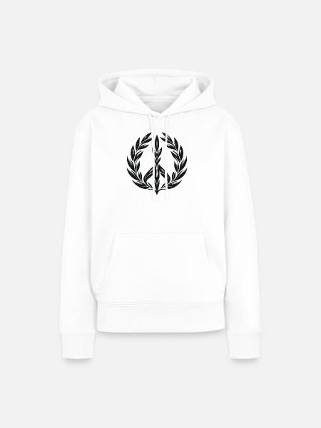 Laurel Wreath Peace - Frauen Premium Bio Hoodie - Weiß