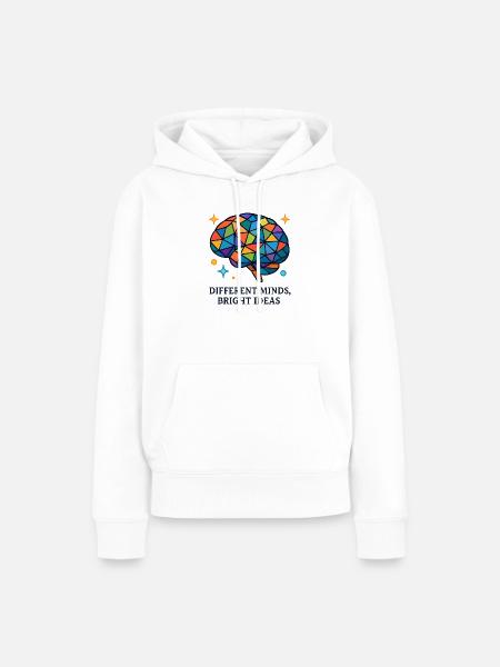 Mosaikhirn: Vielfacheideen - Frauen Premium Bio Hoodie - Weiß