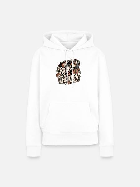 Rock Therapy - Frauen Premium Bio Hoodie - Weiß