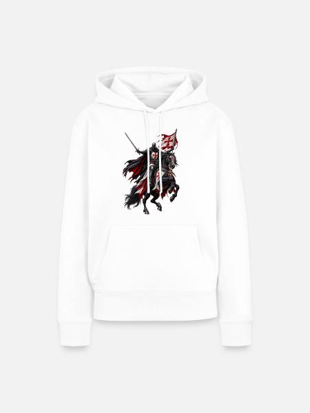 CABALLERO_TEMPLARIO_2 - Frauen Premium Bio Hoodie - Weiß