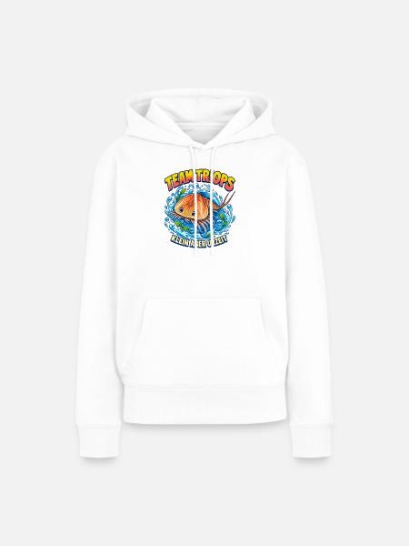 Team Triops – Klein aber Urzeit - Frauen Premium Bio Hoodie - Weiß