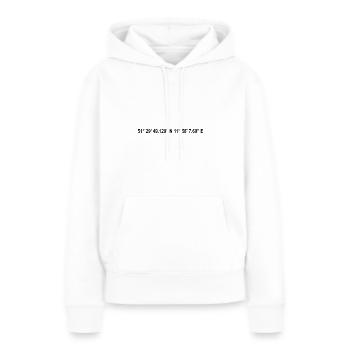 Halle (Saale) Coordonnées - Sweat à capuche Premium bio Femme - blanc - Devant - Julia (174cm)