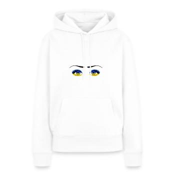 Ukraine Eye Solidarity - Women’s Premium Organic Hoodie - white - Front - Julia (174cm)